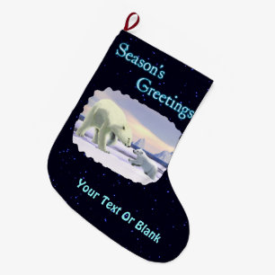 Season's Greetings - Mama Nose Best Large Christmas Stocking