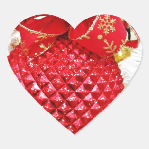 Seasons Greetings,Merry Christmas_ Heart Sticker