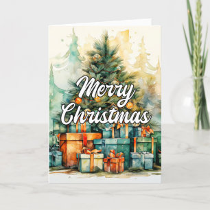 Seasons Greetings & Merry Christmas Holiday Card