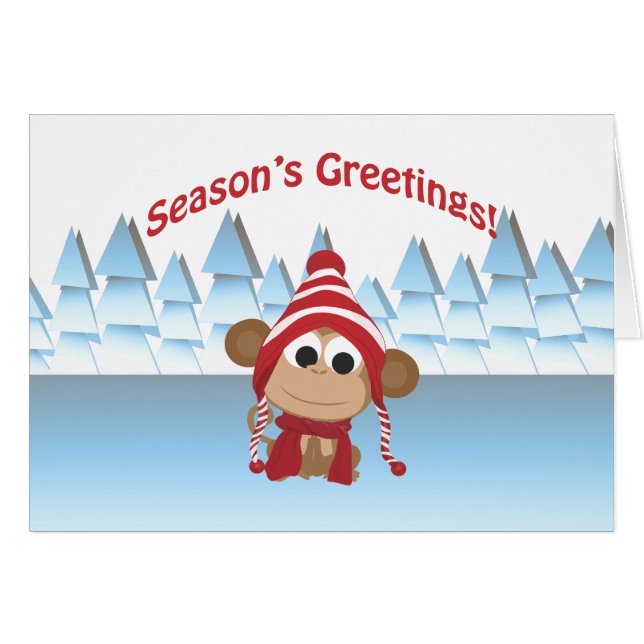Season's Greetings!  Monkey (Front Horizontal)