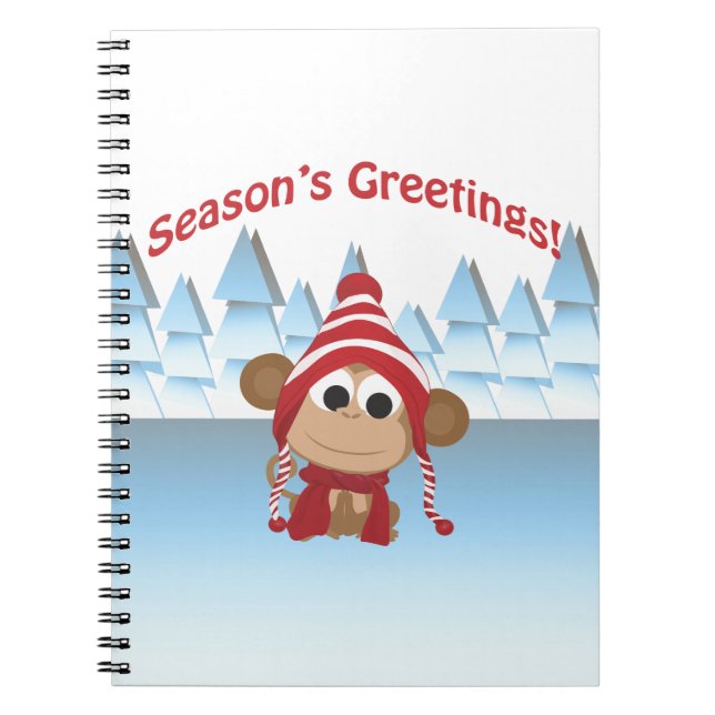Season's Greetings!  Monkey Notebook (Front)