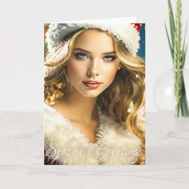 Season's Greetings - Nostalgic Christmas Card (Front)