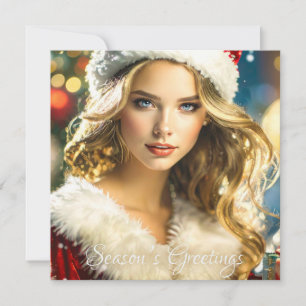 Season's Greetings - Nostalgic Christmas Holiday Card