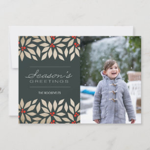 Season's Greetings Paper Holiday Card