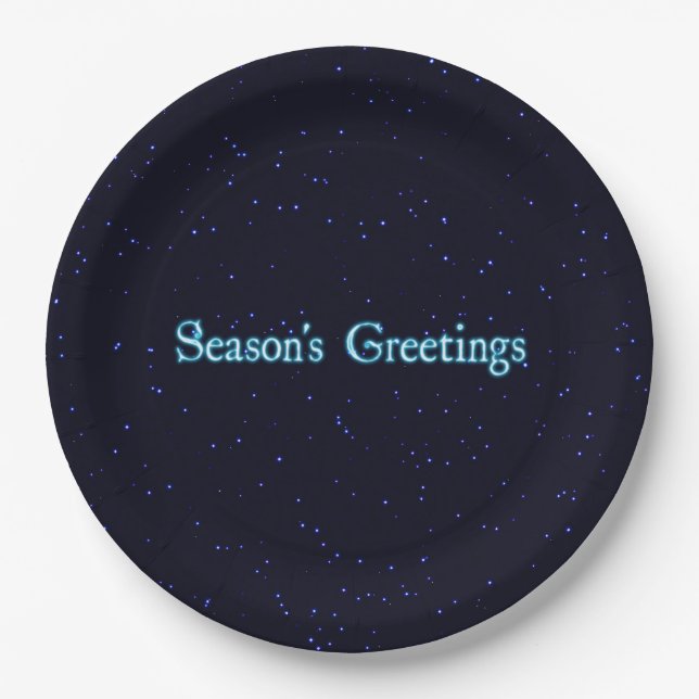 Season's Greetings Paper Plate (Front)