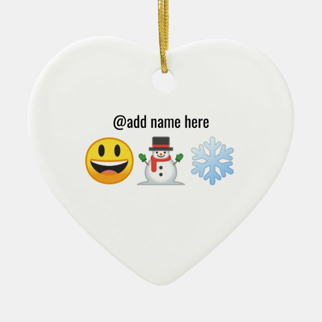 Season's Greetings | Personalised Emoji Ornament (Front)