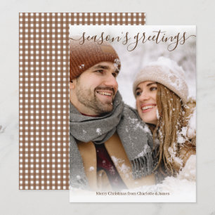 Season's Greetings Personalised Photo Christmas Holiday Card