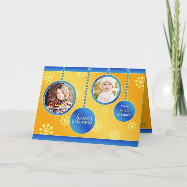 Season's Greetings Photo Folded Card (Front)
