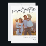 Seasons Greetings Photo Insert Christmas Cards<br><div class="desc">Send your friends and family these modern five-photo Seasons Greetings photo insert holiday cards. Personalise with your family names and family photos.</div>