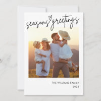 Seasons Greetings Photo Insert Christmas Cards