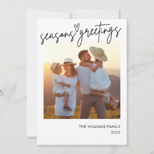 Seasons Greetings Photo Insert Christmas Cards