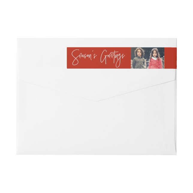 Season's Greetings Photo Wrap Around Label (Back)