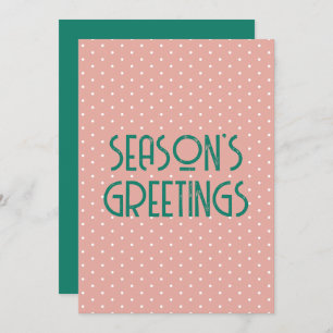 Season's Greetings Polka Dot Holiday Card