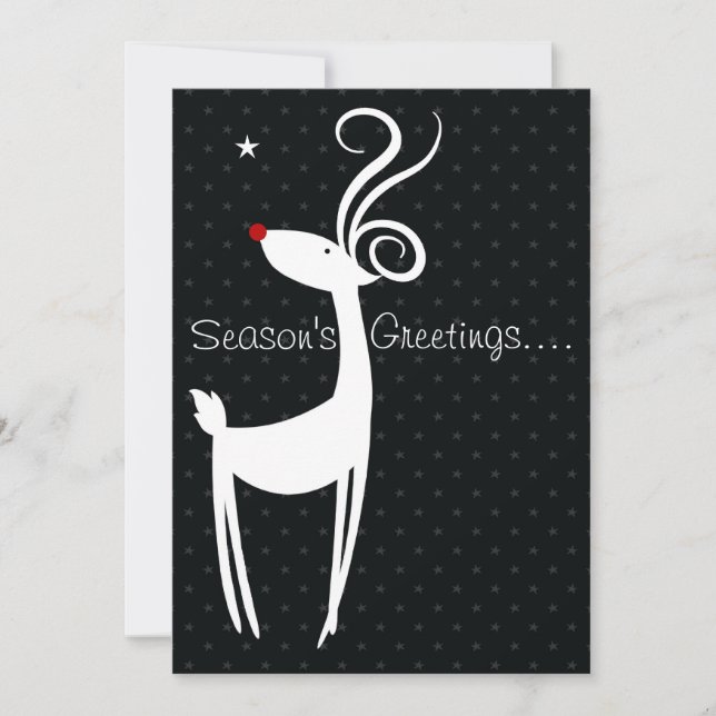 Season's Greetings Reindeer Party Invitation (Front)