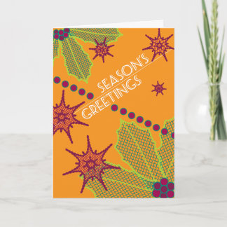 Season's Greetings Retro Holiday Card