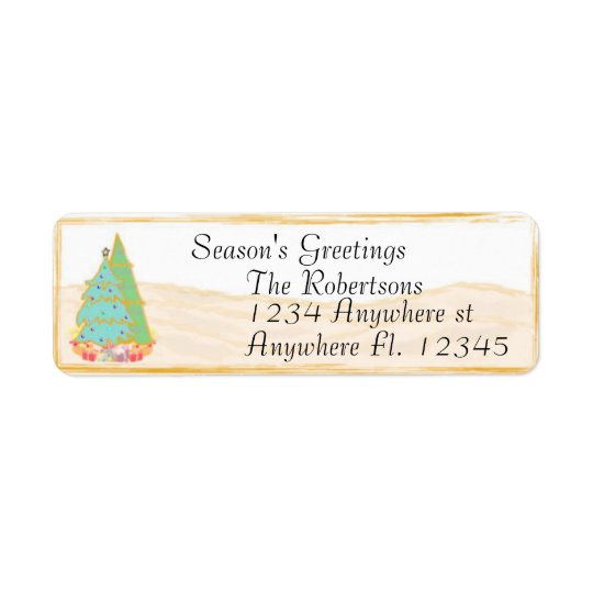 Season's Greetings Return Address Label
