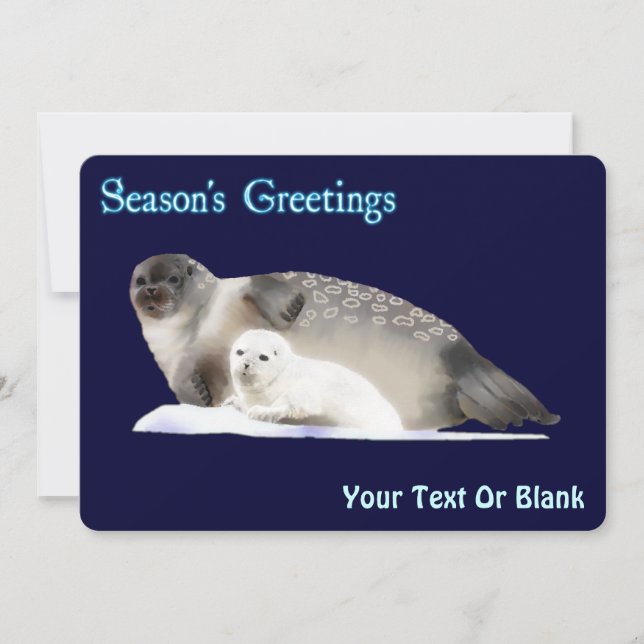 Season's Greetings - Ringed Seal Holiday Card (Front)