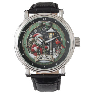 Seasons Greetings Santa Cardinal Watch