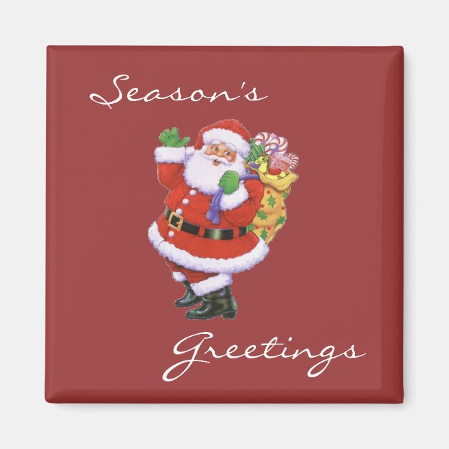 Season's Greetings Santa Magnet (Front)