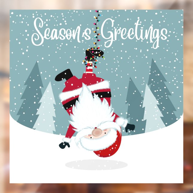 Season's Greeting's Santa Window Cling (Sheet 2)