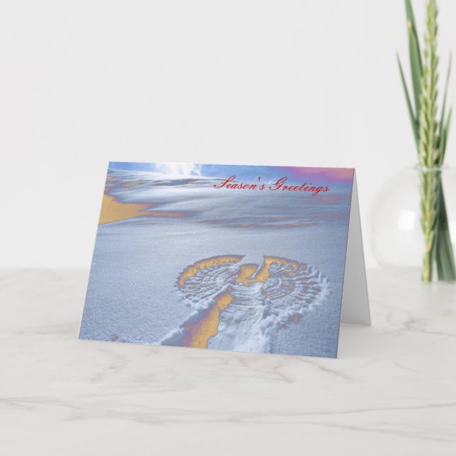 Season's Greetings - Snow Angel Holiday Card (Front)