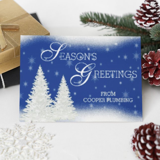 Seasons Greetings Snow Business Holiday Card (Creator Uploaded)