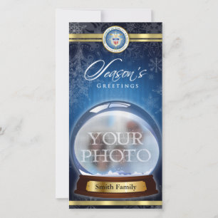Season's Greetings Snow Globe Holiday Card