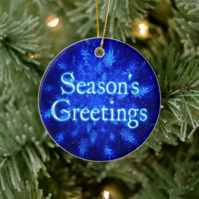 Season's Greetings - Snowburst Ceramic Tree Decoration (Tree)