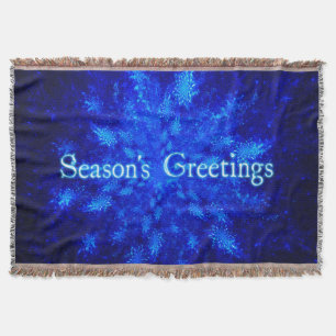 Season's Greetings - Snowburst Throw Blanket
