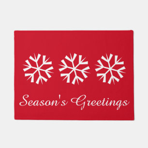 Seasons Greetings Snowflake Doormat