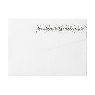 Season's Greetings Snowflake wraparound label
