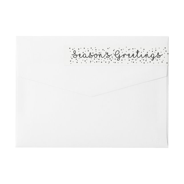 Season's Greetings Snowflake wraparound label (Back)