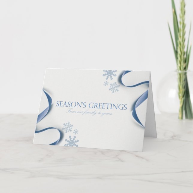 Season's Greetings Snowflakes Card (Front)