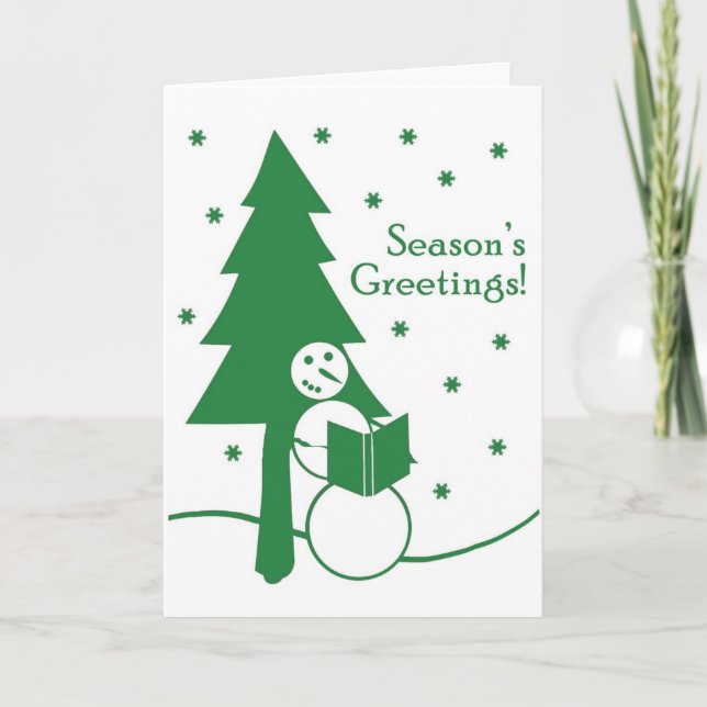 Season's Greetings Snowman Card (Front)