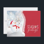 Season's Greetings Snowman Spine Chiropractic Holiday Card<br><div class="desc">This adorable little snowman says Season's Greetings from your chiropractic practice. Personalise your practice name on the back!</div>