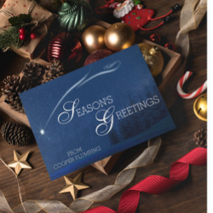 Seasons Greetings Star Business Holiday Card