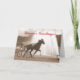 Season's Greetings Trotter Harness Racing Card