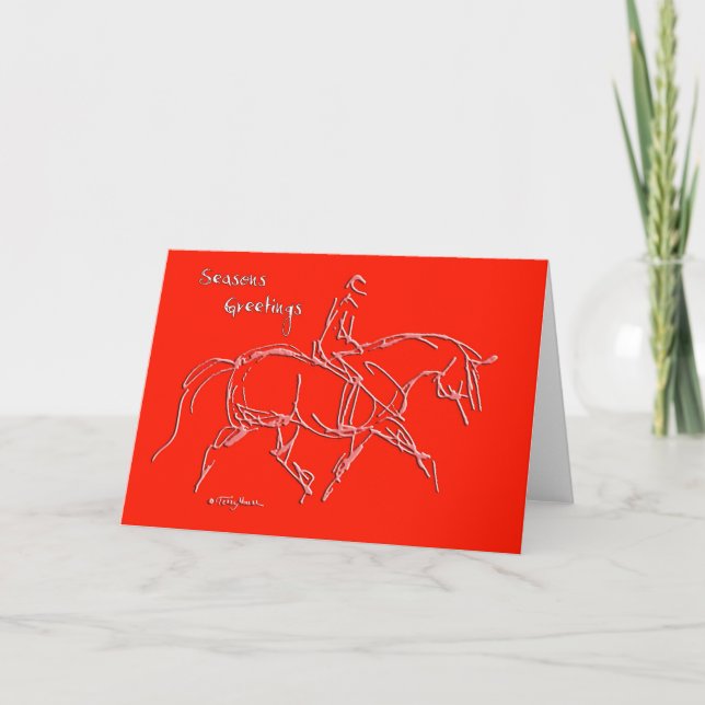 Seasons Greetings Trotting Red Card (Front)