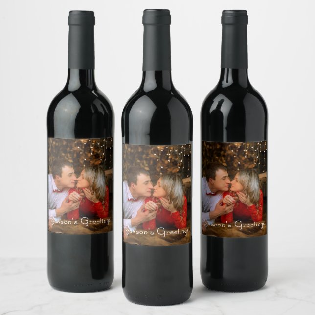Season's Greetings Wine Bottle Label (Bottles)