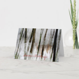 Season's Greetings Winter Abstract Card