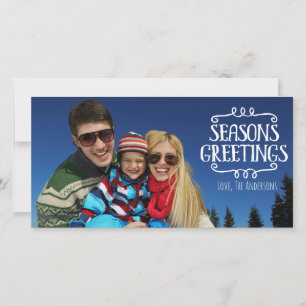 Season's Greetings Winter Holiday Photocard Card