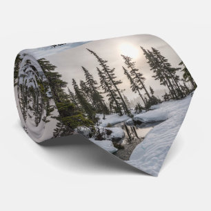 Seasons Greetings Winter Wonderland Christmas Tie
