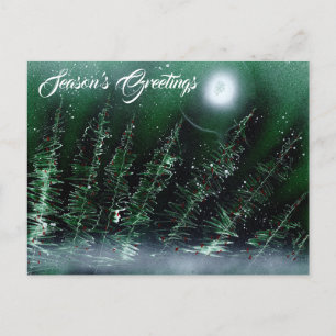 Season's Greetings Wintergreen Postcard