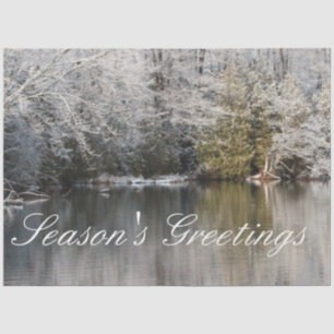Season's Greetings Wintertime Tissue Paper