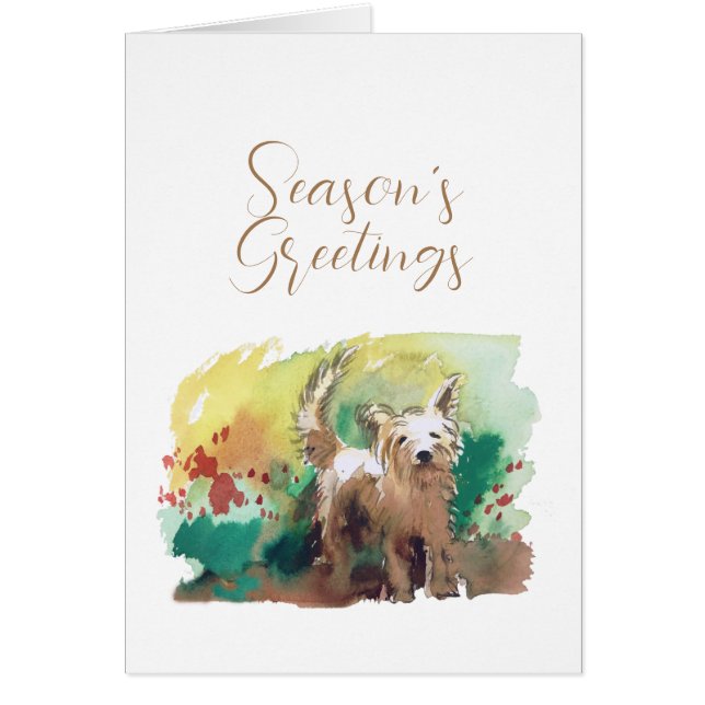 Seasons greetings with west highland terrier Card (Front)
