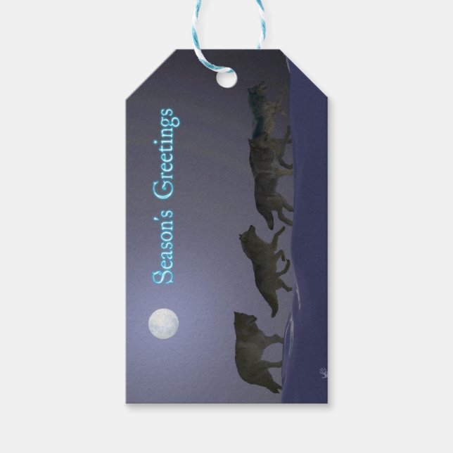 Season's Greetings - Wolf Pack Gift Tags (Front)