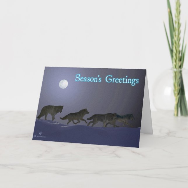Season's Greetings - Wolfpack Holiday Card (Front)