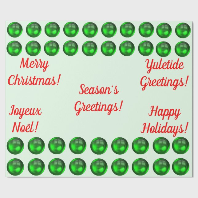 Season's Greetings Wrapping Paper (Flat)