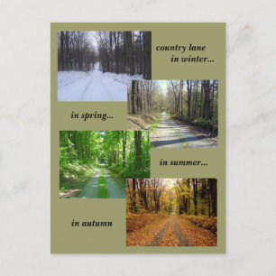 'Seasons in the Country' photo postcard