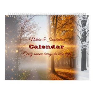 Seasons of Light – Nature & Inspiration 2025 Wall  Calendar